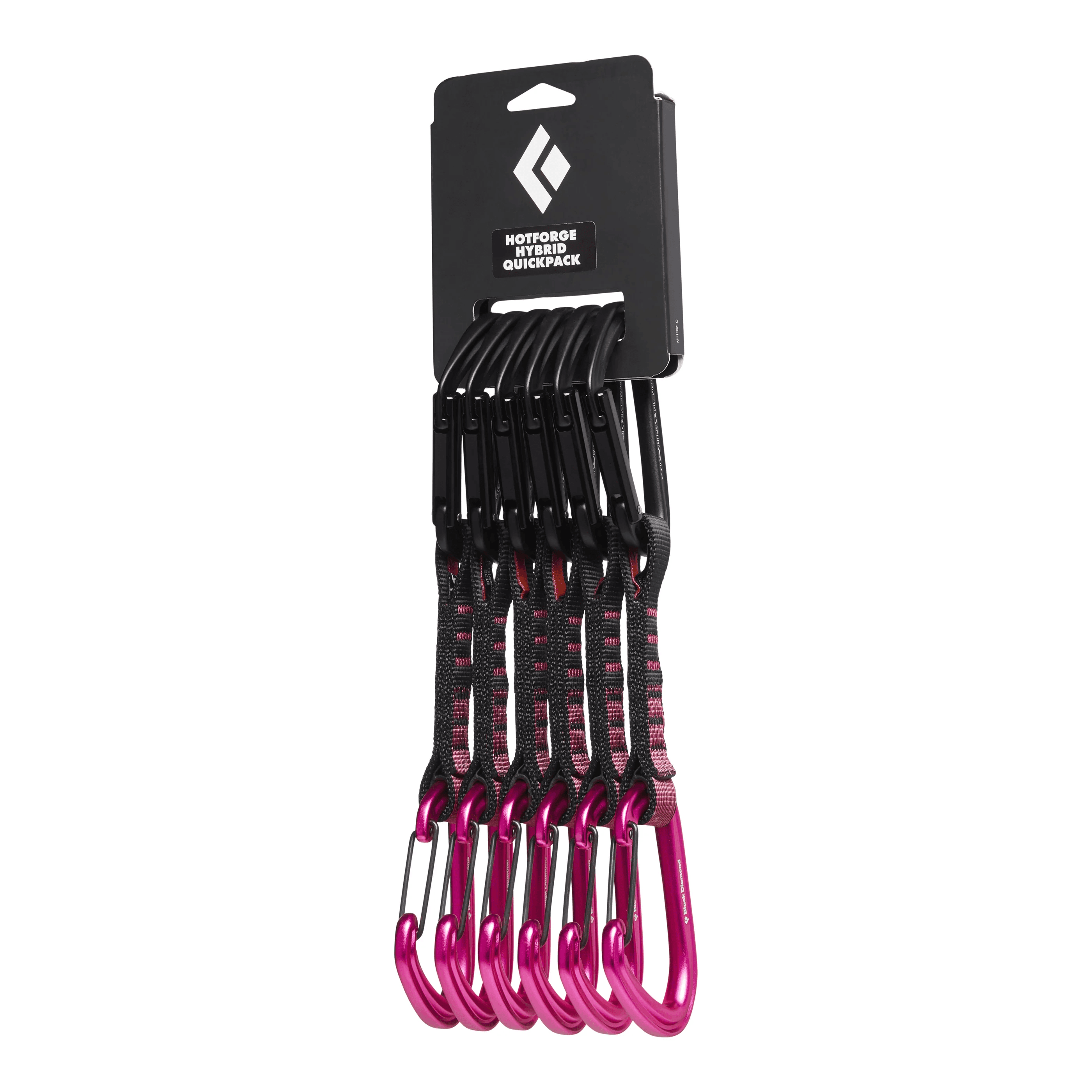 Оттяжки с карабинами Black Diamond HotForge Hybrid Quickdraw Quickpack 12cm - Ultra Pink (набор из 6 шт.) image